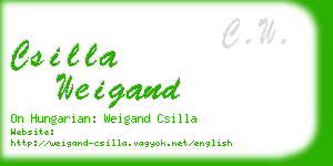 csilla weigand business card